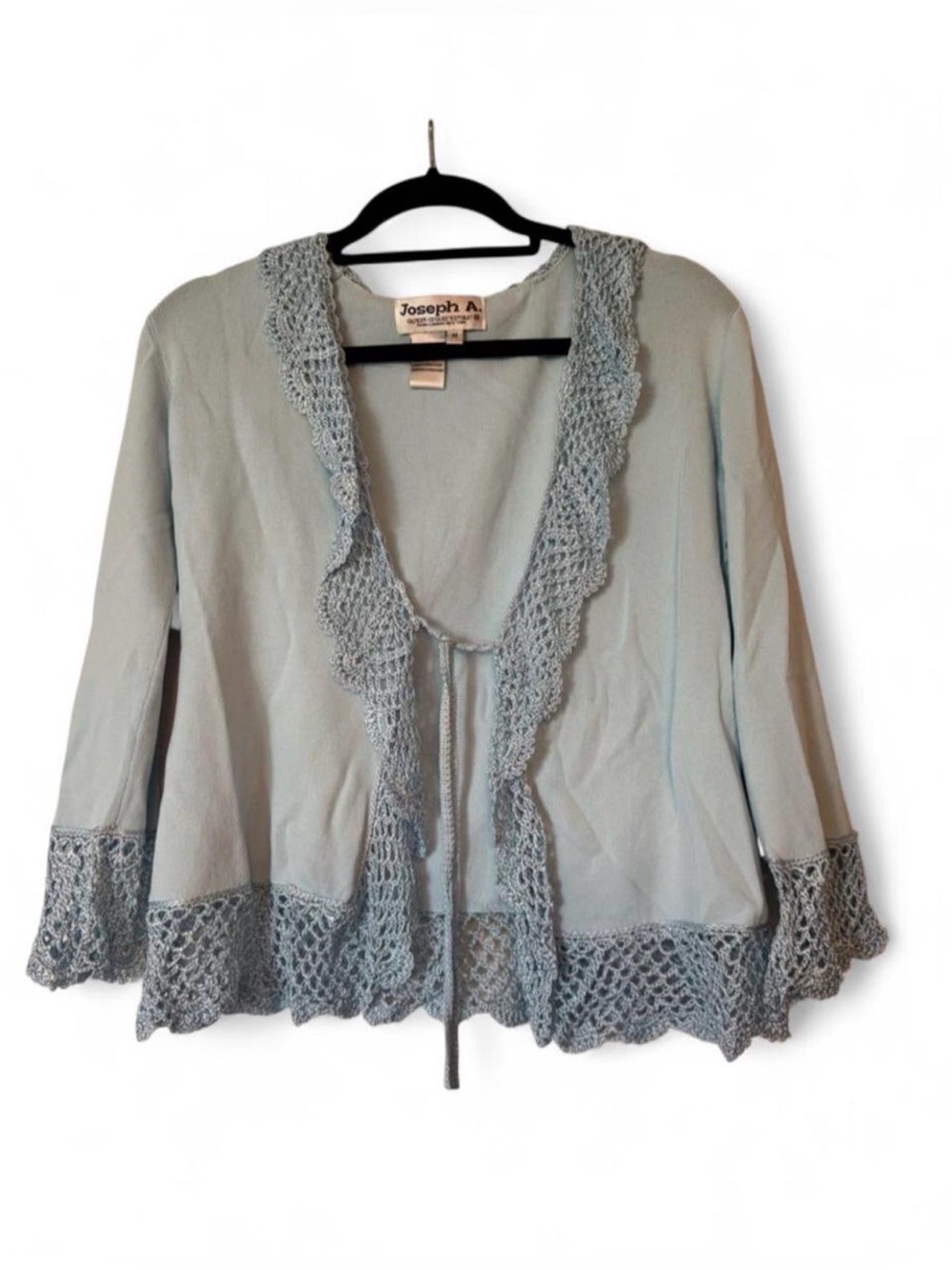 NWT Y2K crochet tie cardigan